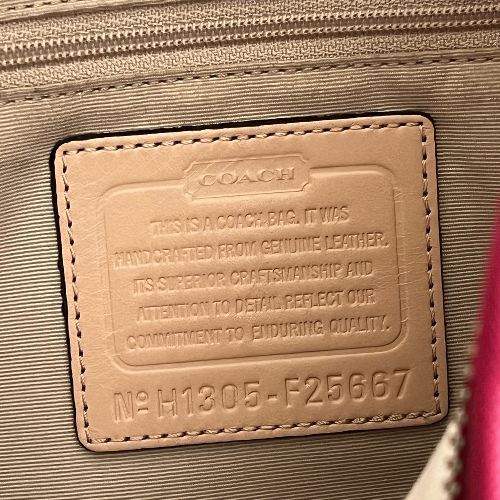 EUC COACH F25667 PEYTON LARGE SAFFIANO LEATHER TOTE W/XBODY STRAP IN POMEGRANATE - Picture 6 of 6